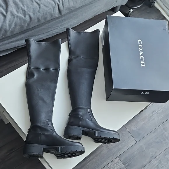 NWT Coach Lisa Boot - Black Over-the-Knee Boot - Picture 5 of 15